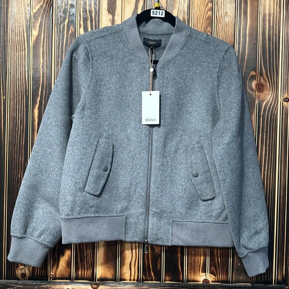 Quince Jackets & Blazers - Quince Women's Double-Faced Merino Wool Bomber‎ Jacket Sz M